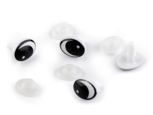 Ochi pentru păpuși cu dispozitiv de siguranță, 11x15 mm - 10 buc/set - Img 2