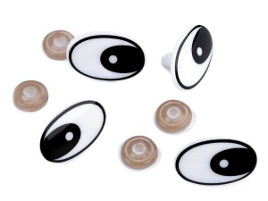 Ochi pentru jucării cu dispozitiv de siguranță, 19x29 mm - 10 buc/set - Img 2