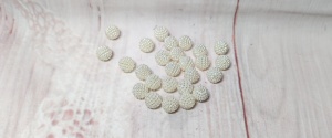Perle diamant albe 10 mm - pachet 25 buc