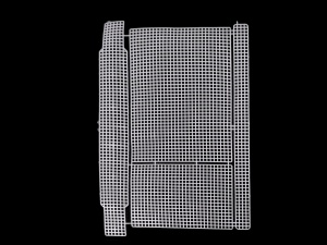 Plasa / grila din plastic pentru geanta de mana - alb - 17,5 x 13,5 x 5 cm - Img 2