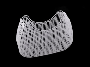 Plasa / grila din plastic pentru geantă de mână - alb - 22 x 17 x 7 cm
