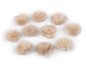 Aplicatie pompon din blană Ø3 cm - Img 3