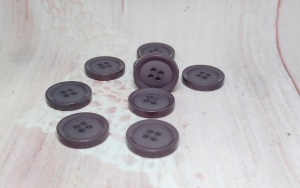 Nasturi rotunzi 2 cm - gri - set de 10 bucati