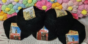 Pachet promo London negru - 30% lana + 20% bumbac + 20% vascoza + 20% acril + 10% lurex - 250 gr