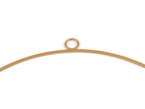 Cerc metalic Ø50 cm cu agatatoare auriu - Img 2