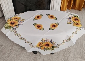 Fata de masa primavara - model floarea soarelui