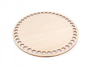 Fund din lemn pentru coșuri tricotate, Ø20 cm - rotund