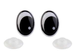 Ochi pentru păpuși cu dispozitiv de siguranță, 11x15 mm - 10 buc/set