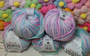 Pachet promo Jeans Soft Colors combinatie de roz - 55%bumbac +45%acril - 250 gr