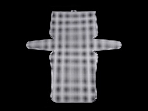 Plasa din plastic broderie / grilă pentru geantă 24 x 13 x 6 cm