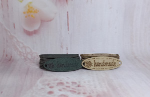 Eticheta piele HandMade - model oval