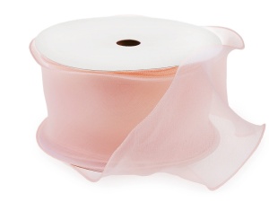 Panglică organza cu efect perlat, lățime 80m - Img 1