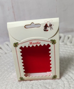 Cartonase tip cutie cu burete rosu - model trifoi