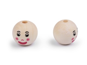 Margele din lemn cu figurine Ø22 mm - Img 3