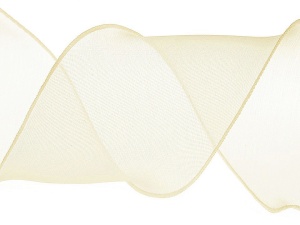 Panglică organza cu efect perlat, lățime 80m - Img 2