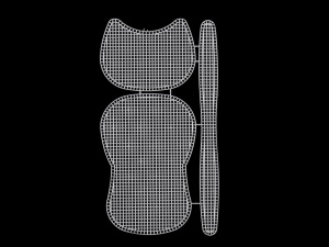 Plasă din plastic / grilă pentru geantă de mână - alb - 19 x 15 x 4 cm - Img 2