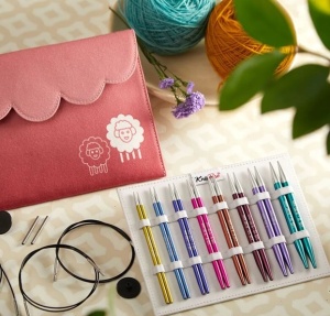 Set andrele interschimbabile 13 cm KnitPro ZING DeLux Set / 3.5 - 8 mm