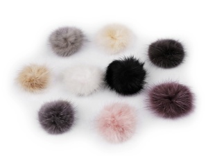 Aplicatie pompon din blană Ø3 cm