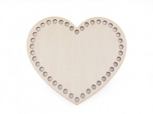 Fund pentru tricotat / confectionare cosuri inima 15x17 cm