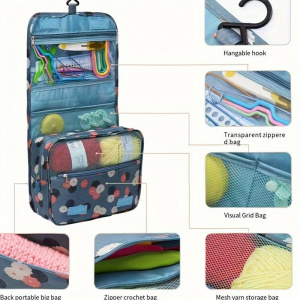 Geanta de voiaj pentru accesorii de crosetat si fire mare - Img 3
