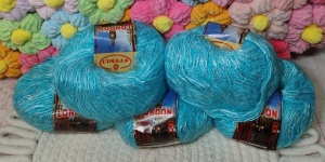 Pachet promo London bleo turqoise - 30% lana + 20% bumbac + 20% vascoza + 20% acril + 10% lurex - 250 gr