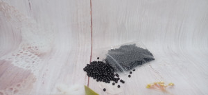 Perle negre 3 mm , punga 20 gr