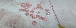 Perle roz diamant 7 mm , punga 30 bucati
