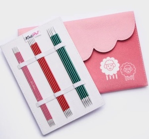 Set andrele ciorapi 15 cm KnitPro ZING Starter 2.5 - 5 mm