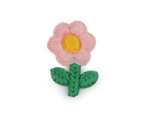 Floare brodata 3,8 x 6 cm - Img 3