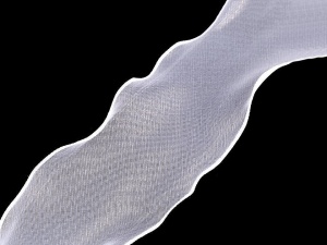 Panglică organza cu efect perlat, lățime 80m - Img 4