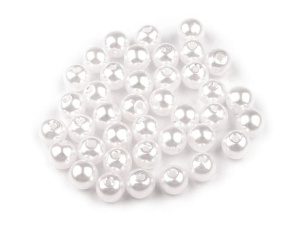 Perle albe 6 mm , punga 30 gr