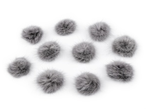 Aplicatie pompon din blană Ø3 cm - Img 5