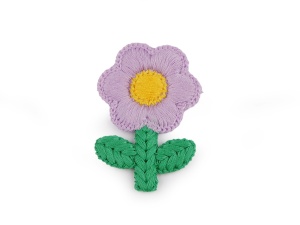 Floare brodata 3,8 x 6 cm - Img 4