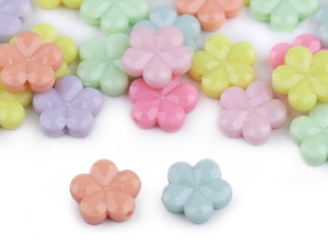 Mărgele plastic - stea, inimă, floare, 20 g - Img 4