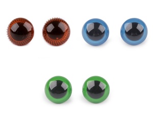 Ochi colorati pentru jucării cu dispozitiv de siguranță,Ø18 mm - set de 10 bucati