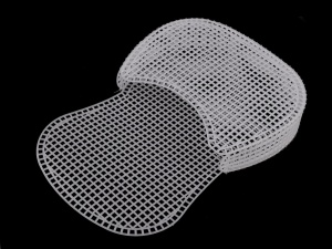 Plasă din plastic / grilă pentru geantă de mână - alb - 19 x 15 x 4 cm - Img 3