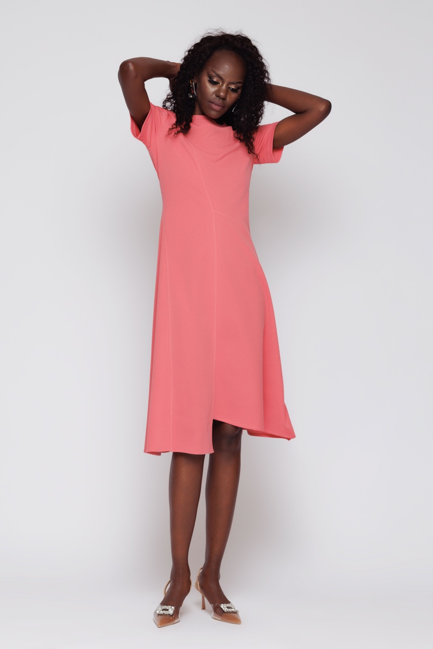 Rochie dama midi asimetrica