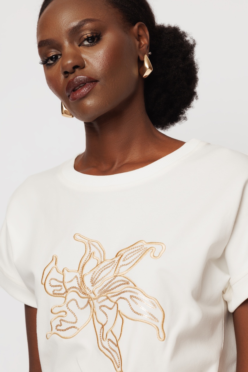 Tricou dama cu broderie