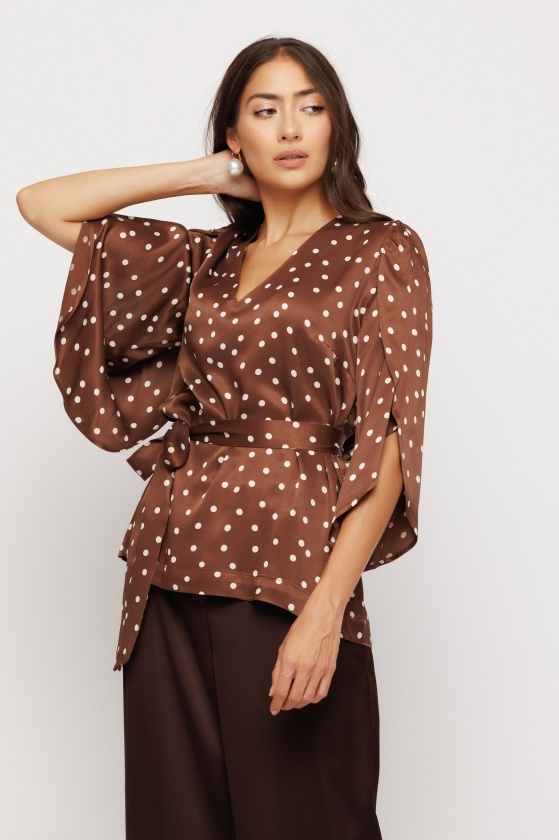 Bluza dama maro cu buline - Img 1