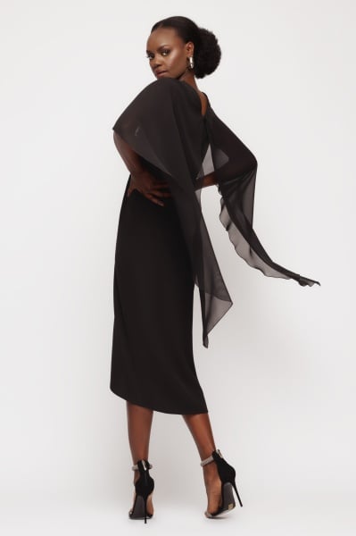 Rochie dama eleganta cu capa - Img 3