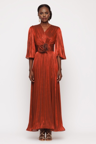 Rochie dama eleganta lunga grena - Img 5