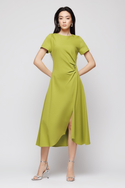 Rochie dama verde asimetrica - Img 3