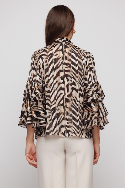 Bluza dama imprimata cu esarfa - Img 6