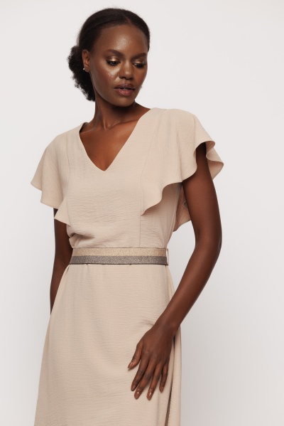Rochie dama midi cu volane - Img 1