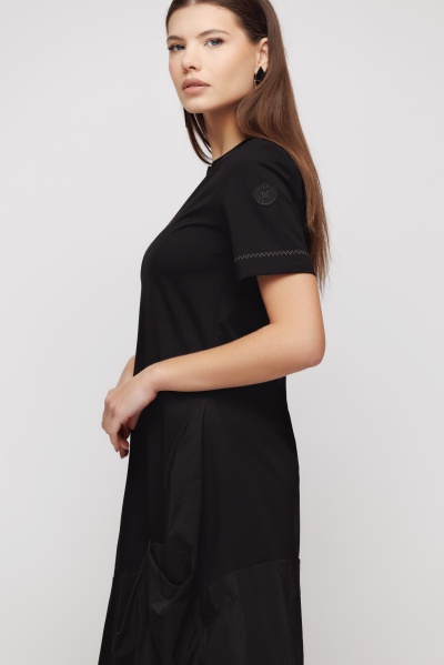 Rochie dama neagra cu fas - Img 2
