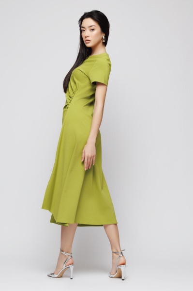 Rochie dama verde asimetrica - Img 1