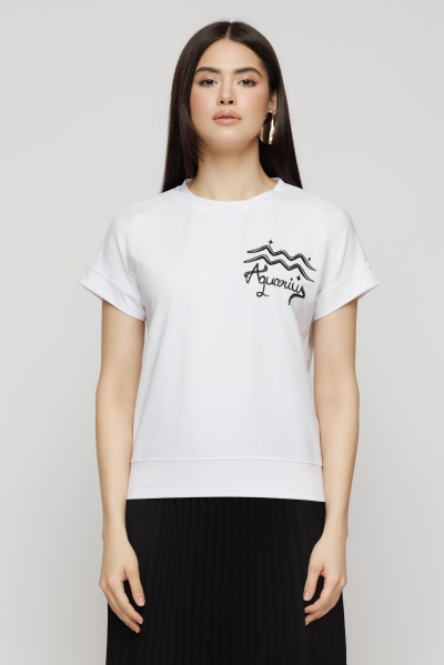 Tricou dama alb zodia Varsator - Img 4