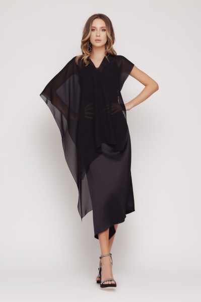 Rochie dama eleganta cu capa detasabila - Img 4