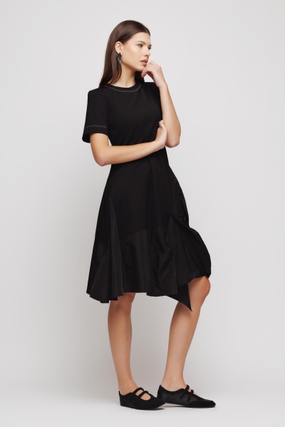 Rochie dama neagra cu fas - Img 3