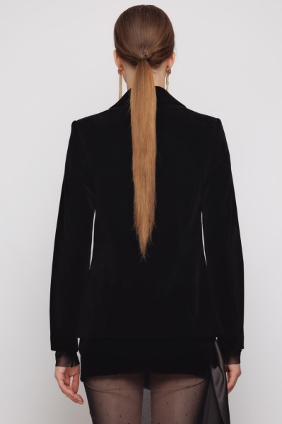 Sacou dama elegant din catifea neagra - Img 5